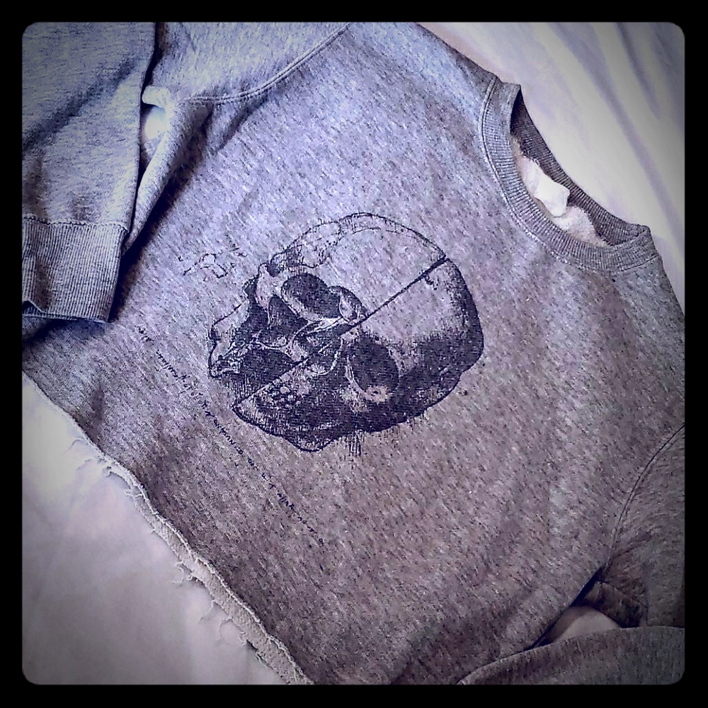 Designer cropped sweatshirt